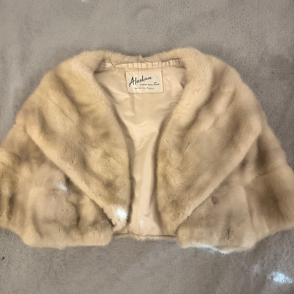 Vintage Alaskan Built Fur Cape.